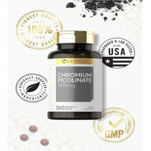 Picolinato De Cromo 1000 Mcg Sobrepeso Adelgazar 360 Veg Tabs