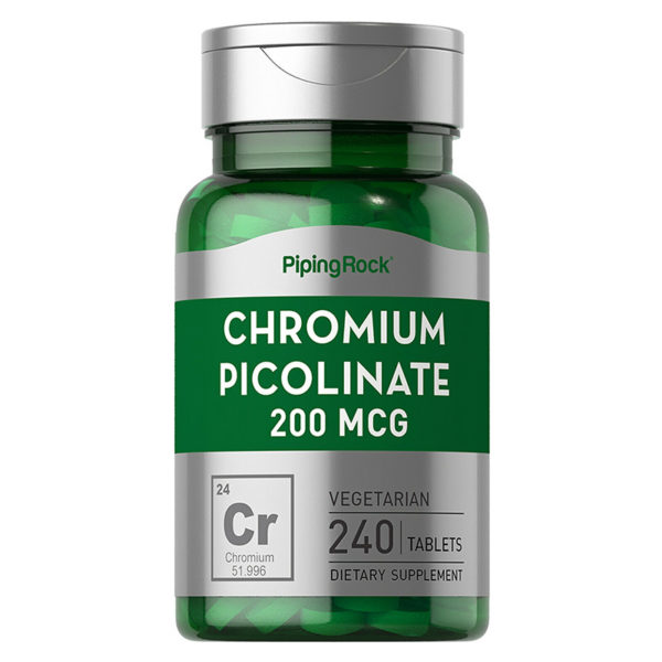 Picolinato De Cromo 200 Mcg Sobrepeso Adelgazar 240 Veg Tabs