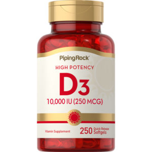 Vitamina D3 10,000 Iu 250 Cápsulas Softgels