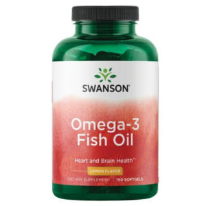 Omega 3 Fish Oil 1000mg Sabor Limón 150 Cápsulas