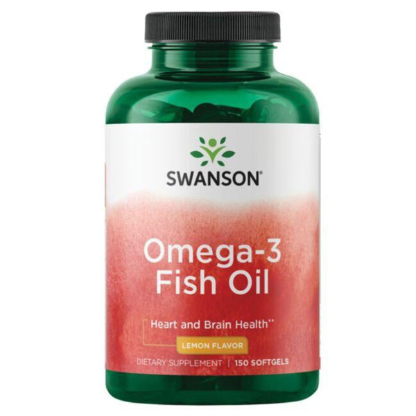 Omega 3 Fish Oil 1000mg Sabor Limón 150 Cápsulas