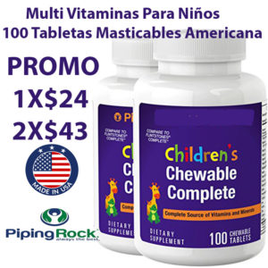 Multi Vitaminas Para Niños 100Tabs Masticables
