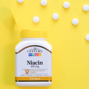 Niacina 100mg Vitamina B-3 Niacina De 110 tabletas